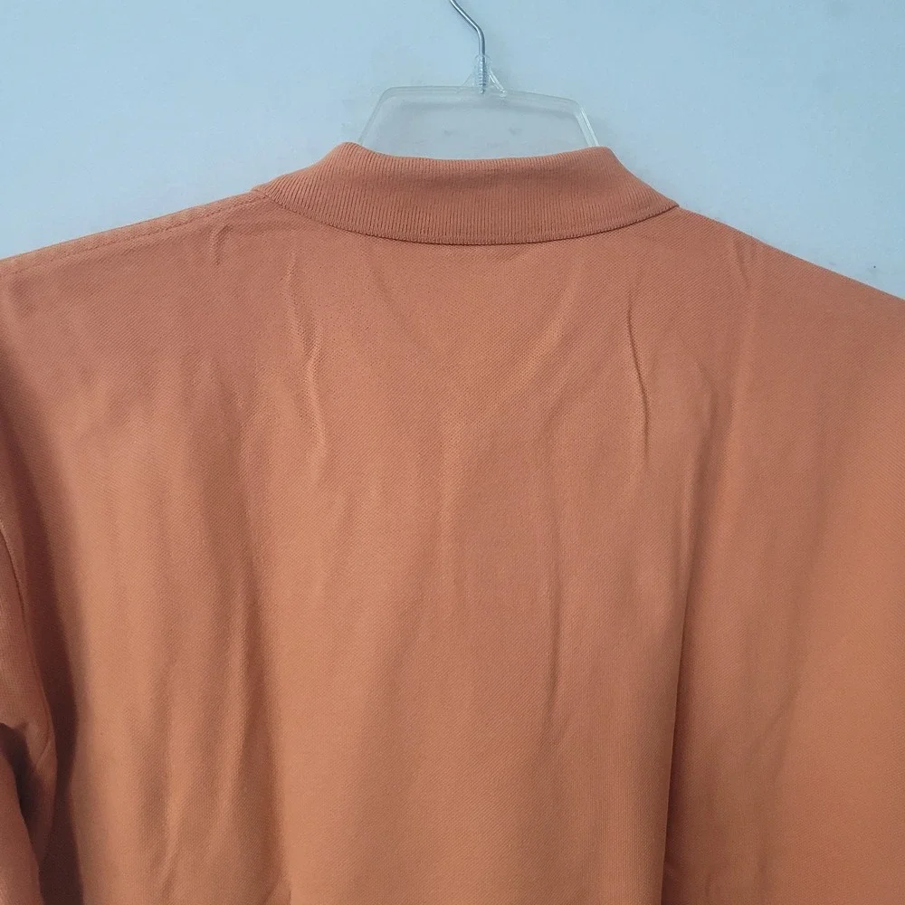 Polo Ralph Lauren Polo Shirt Men Large Orange Short Sleeve Cotton Pique Pony Vtg